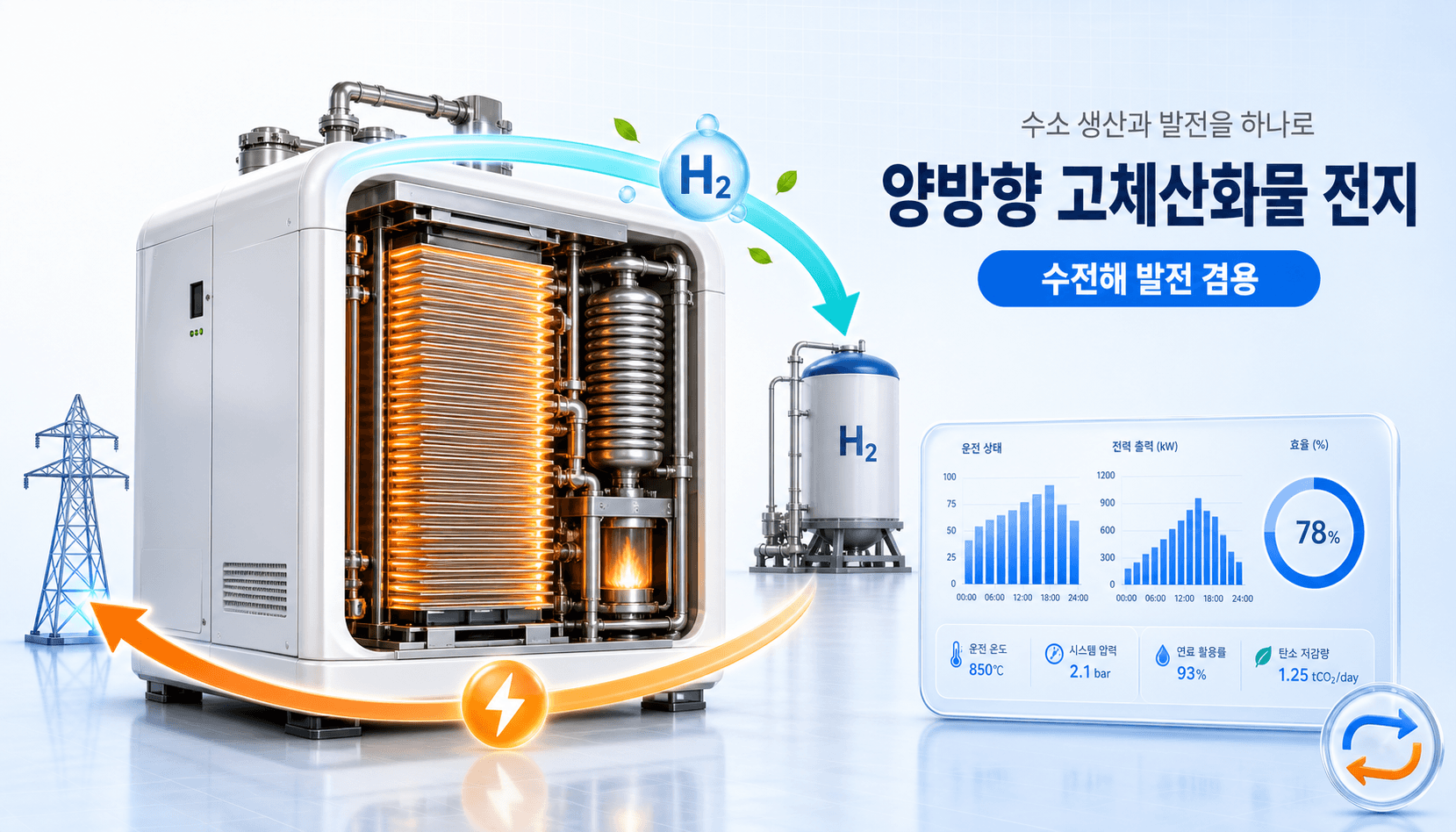 양방향 운전이 가능한 kW급 고체산화물 연료전지 시스템 대표 이미지