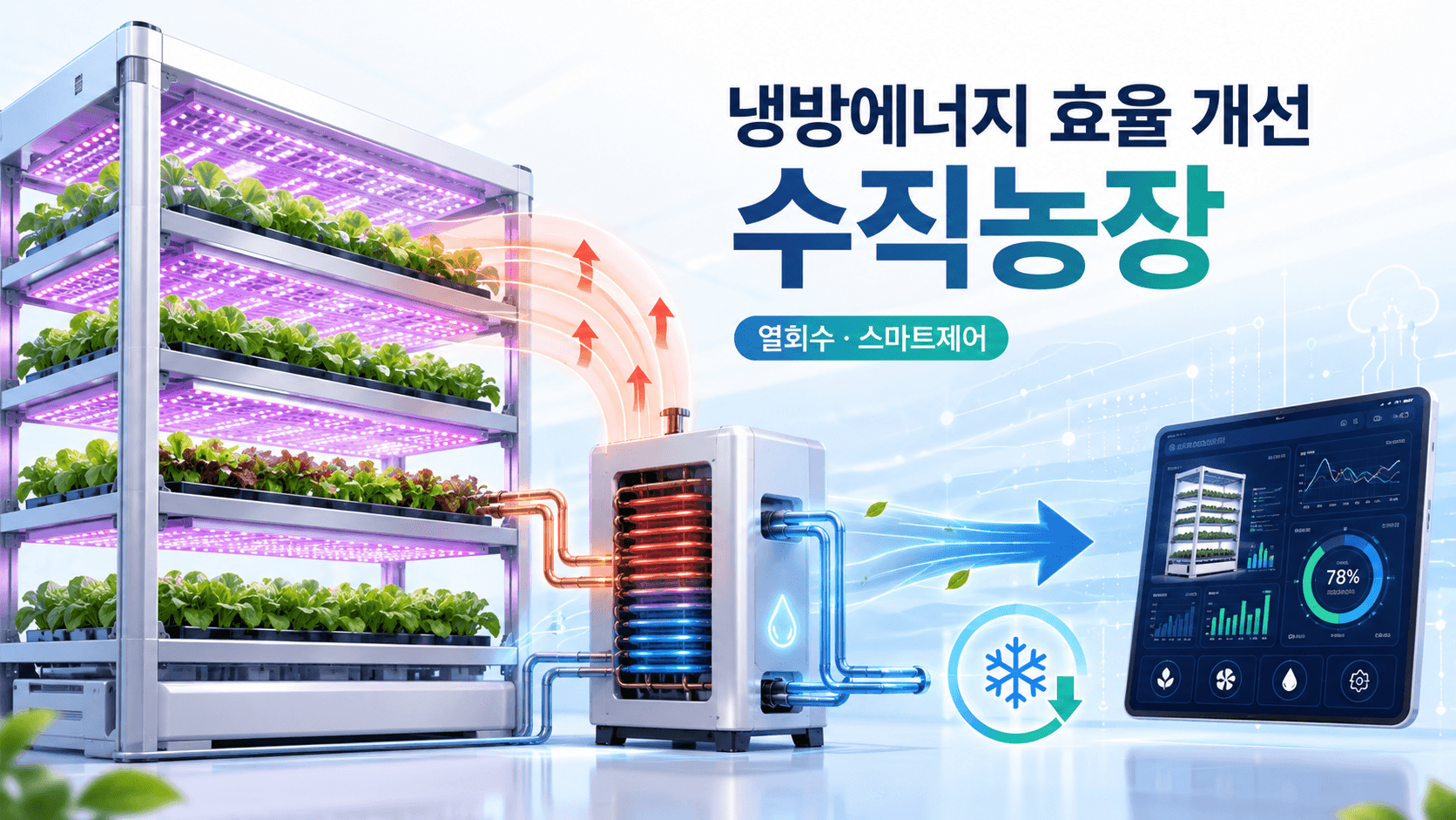 냉방에너지 효율이 개선된 수직농장 표준시스템 기술 대표 이미지